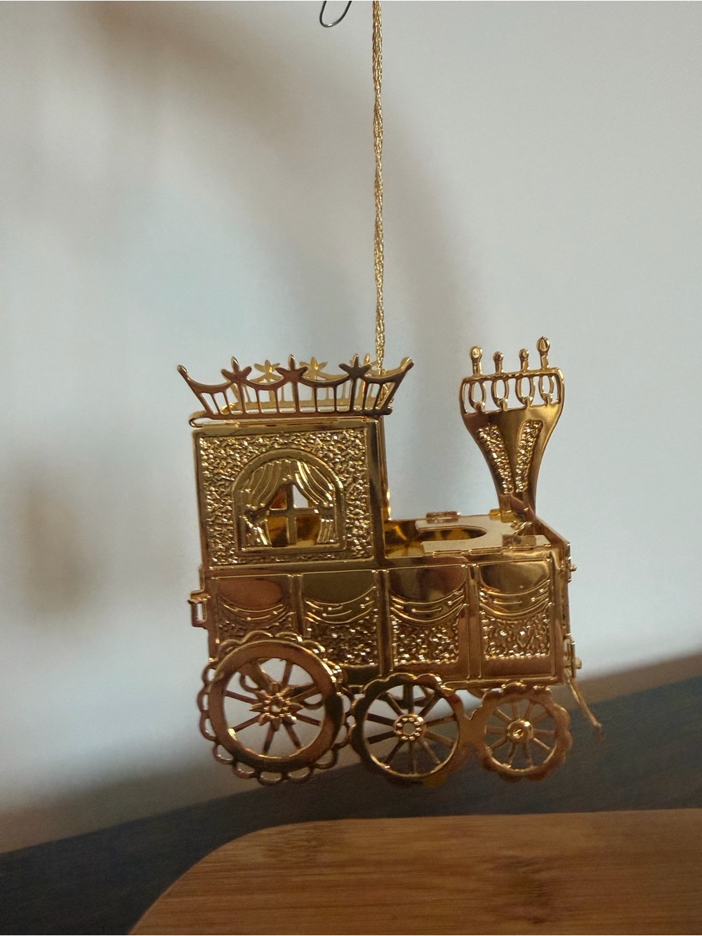 Gold Plated Train Holiday Ornament - Elegant Home Holiday Decoration